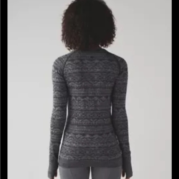 Lululemon Restless Pullover Top 6 Long Sleeve Heathered Black - Picture 4 of 7